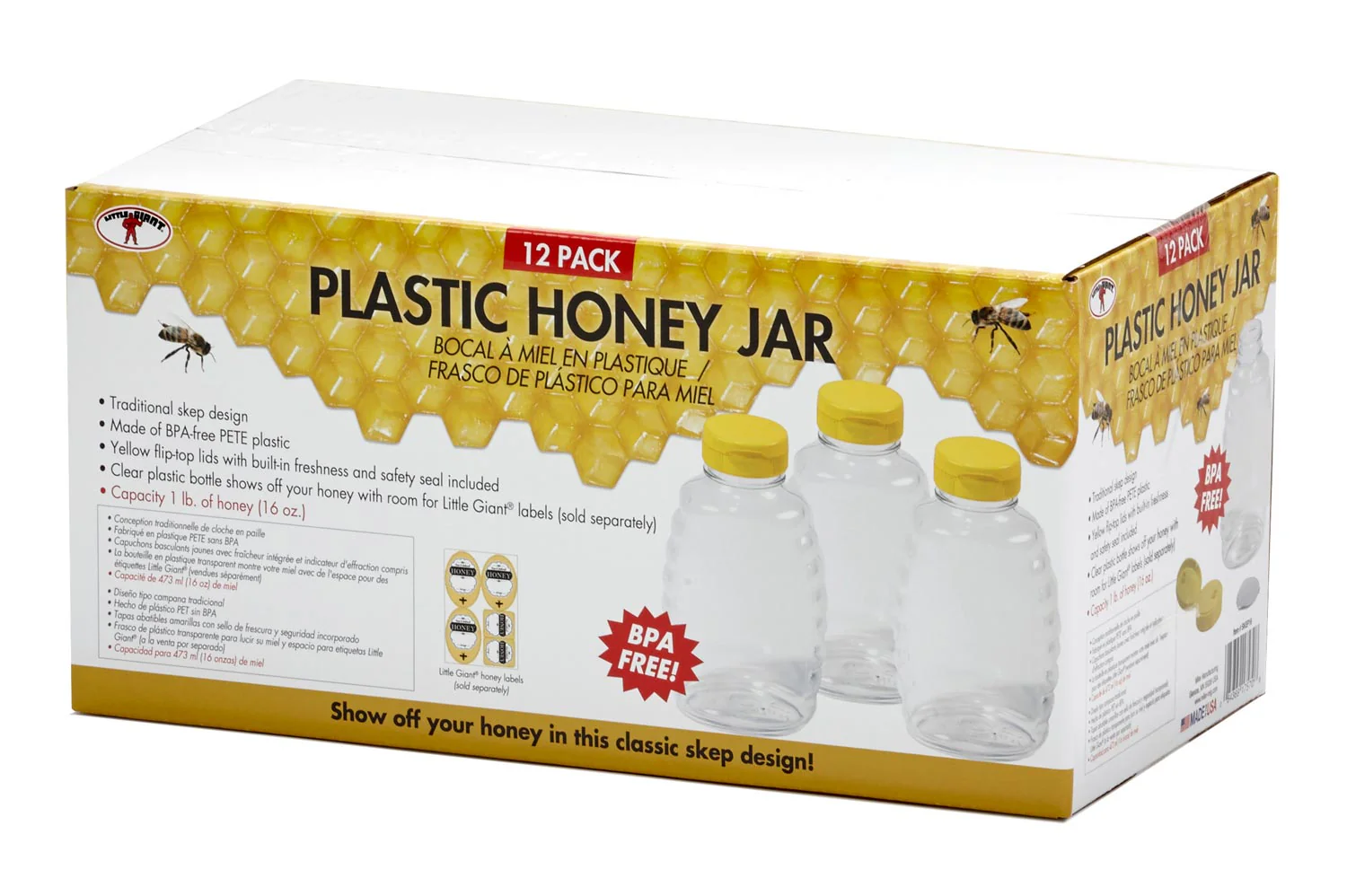 16oz Honey Jars - 12 Pack - Image 3