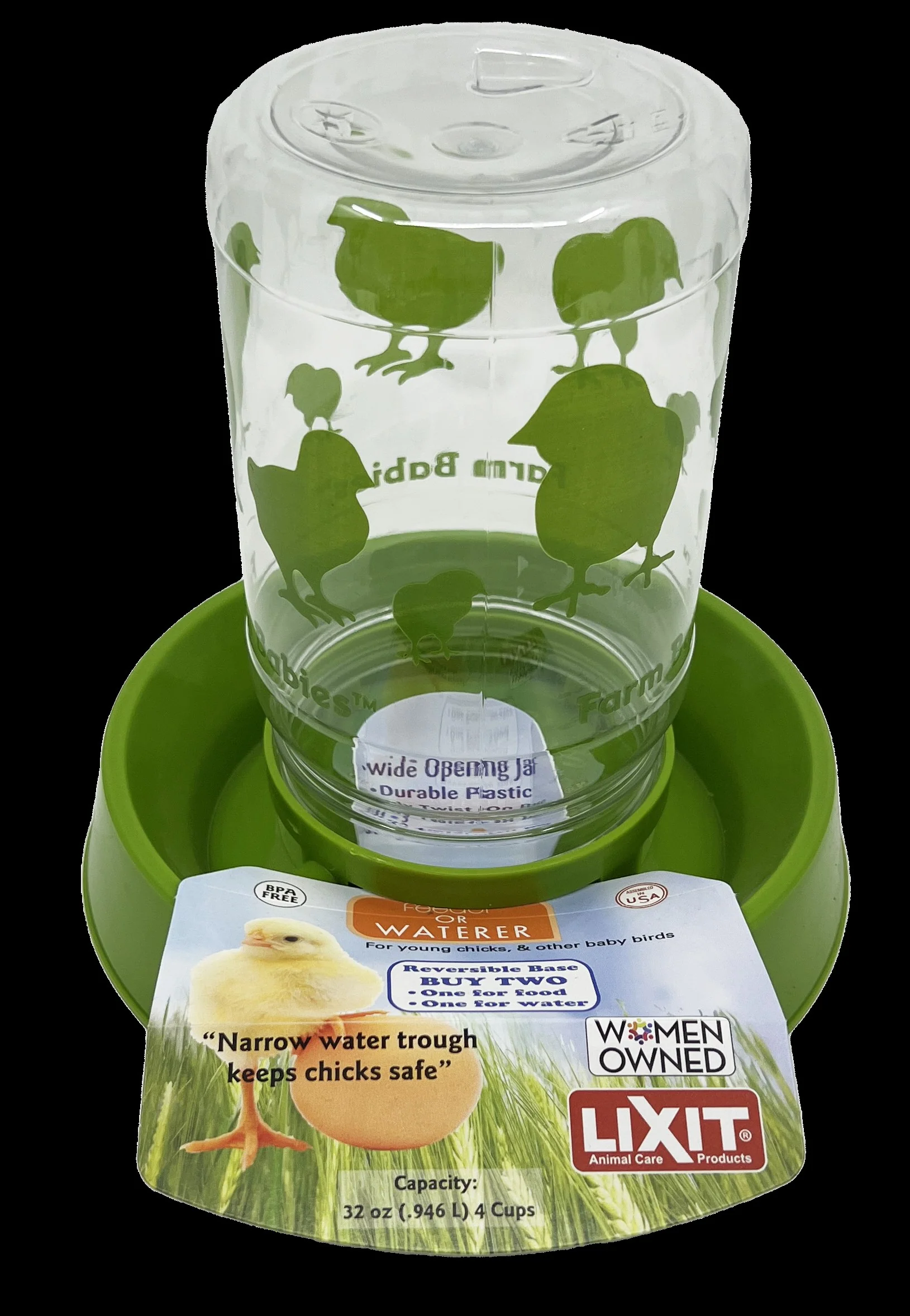 Chicken Feeder Waterer with Reversible Base