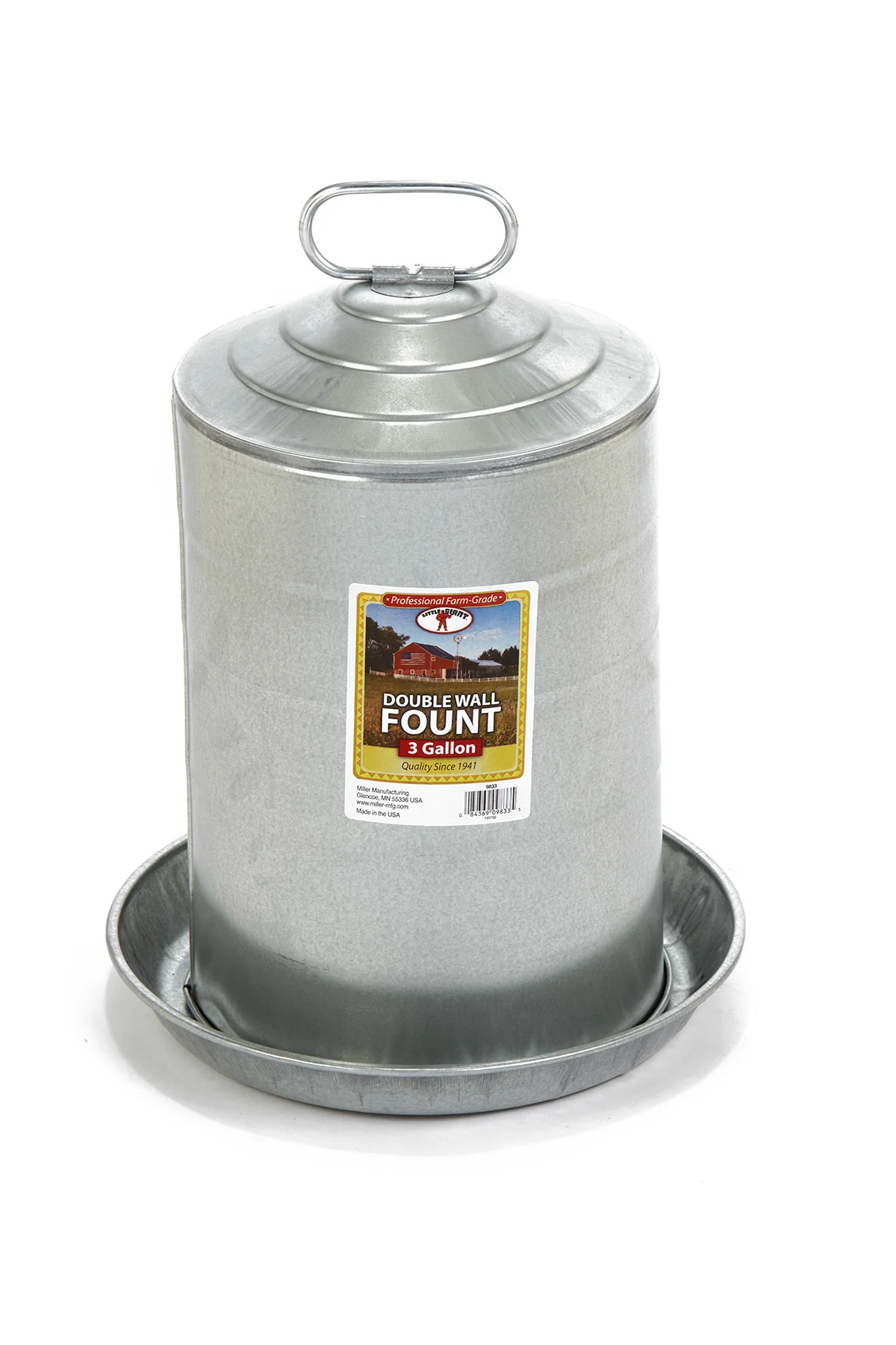 Double Wall Metal Poultry Fount - Image 7
