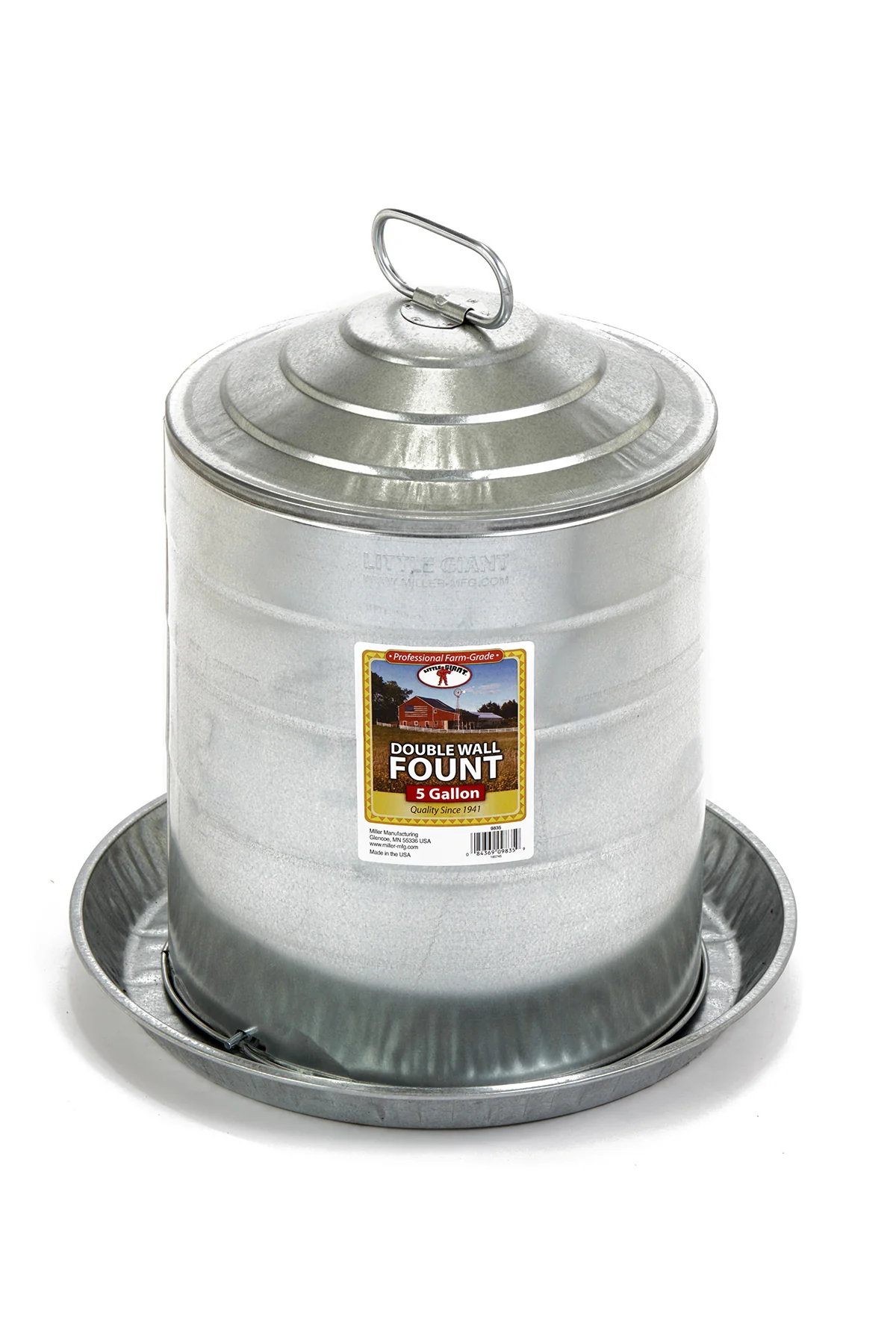 Double Wall Metal Poultry Fount - Image 8