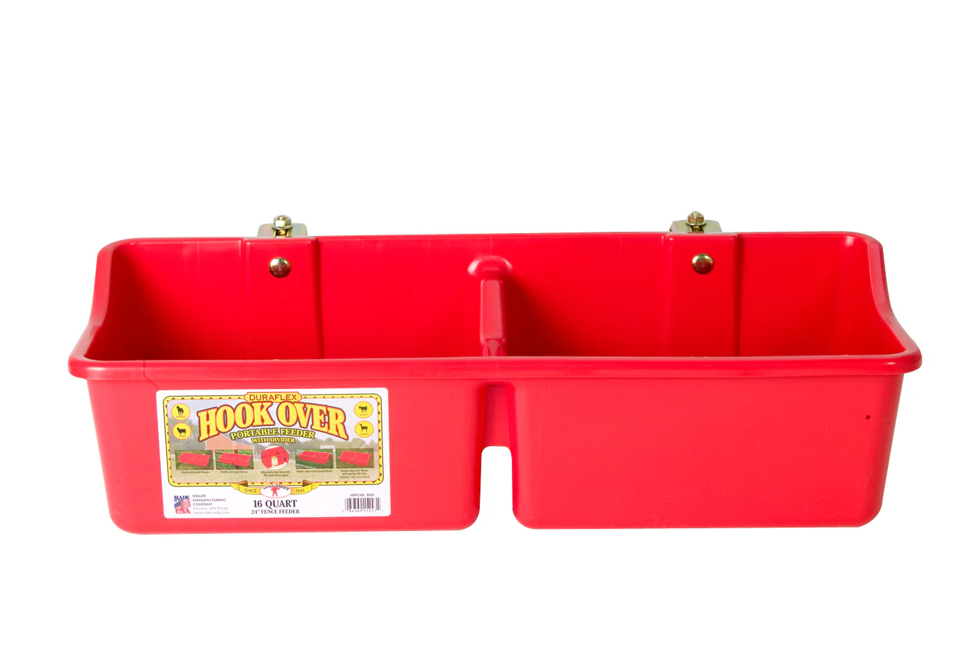16 Quart Hook Over Portable Feeder with Divider - Image 4