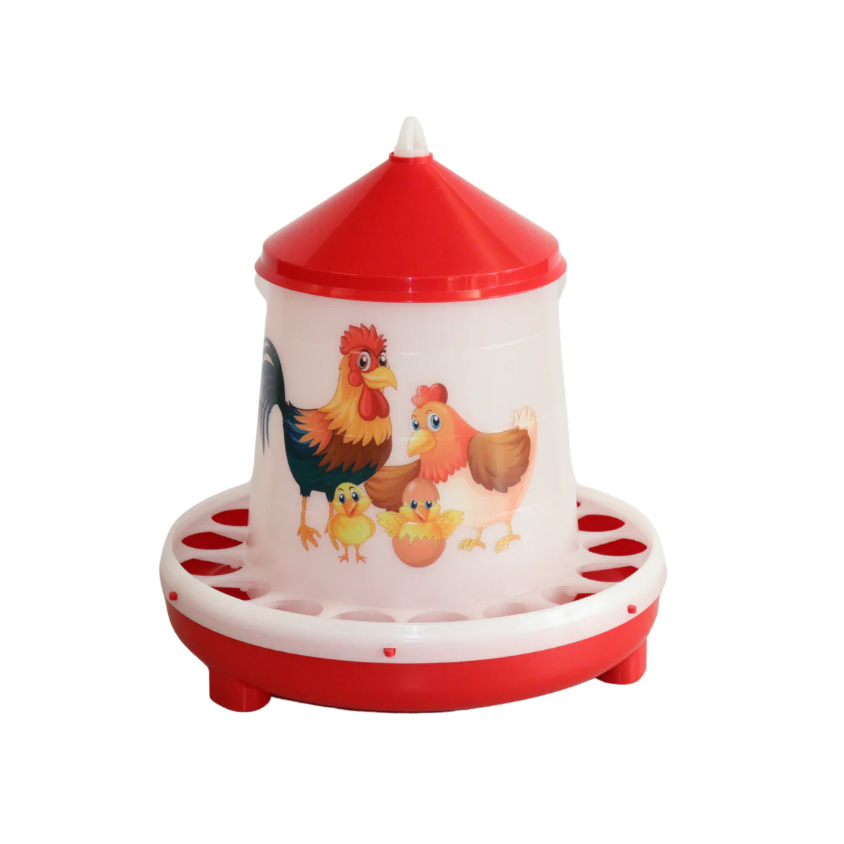 Illustrated Poultry Feeder with Legs - Image 2