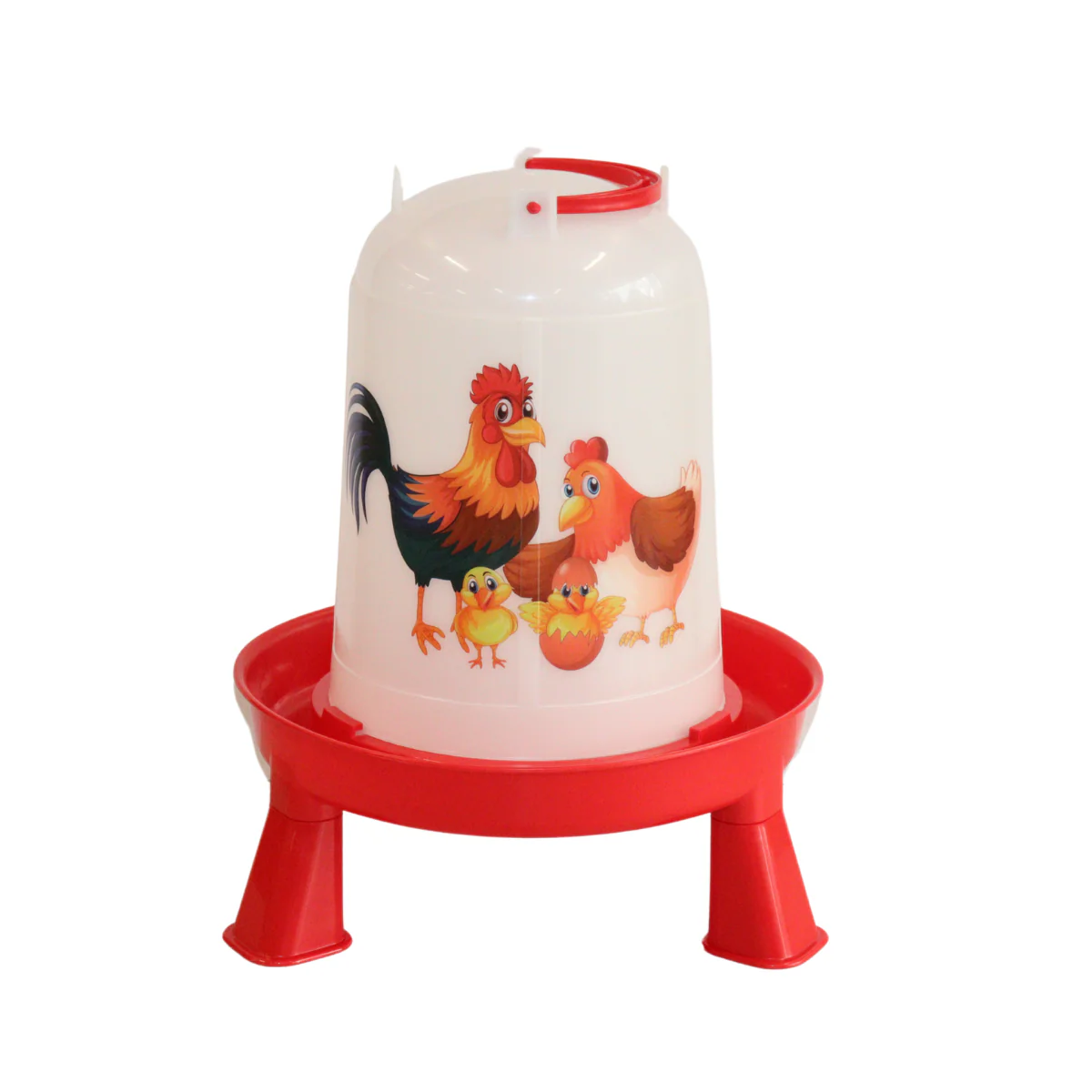 Illustrated Poultry Waterer with Legs