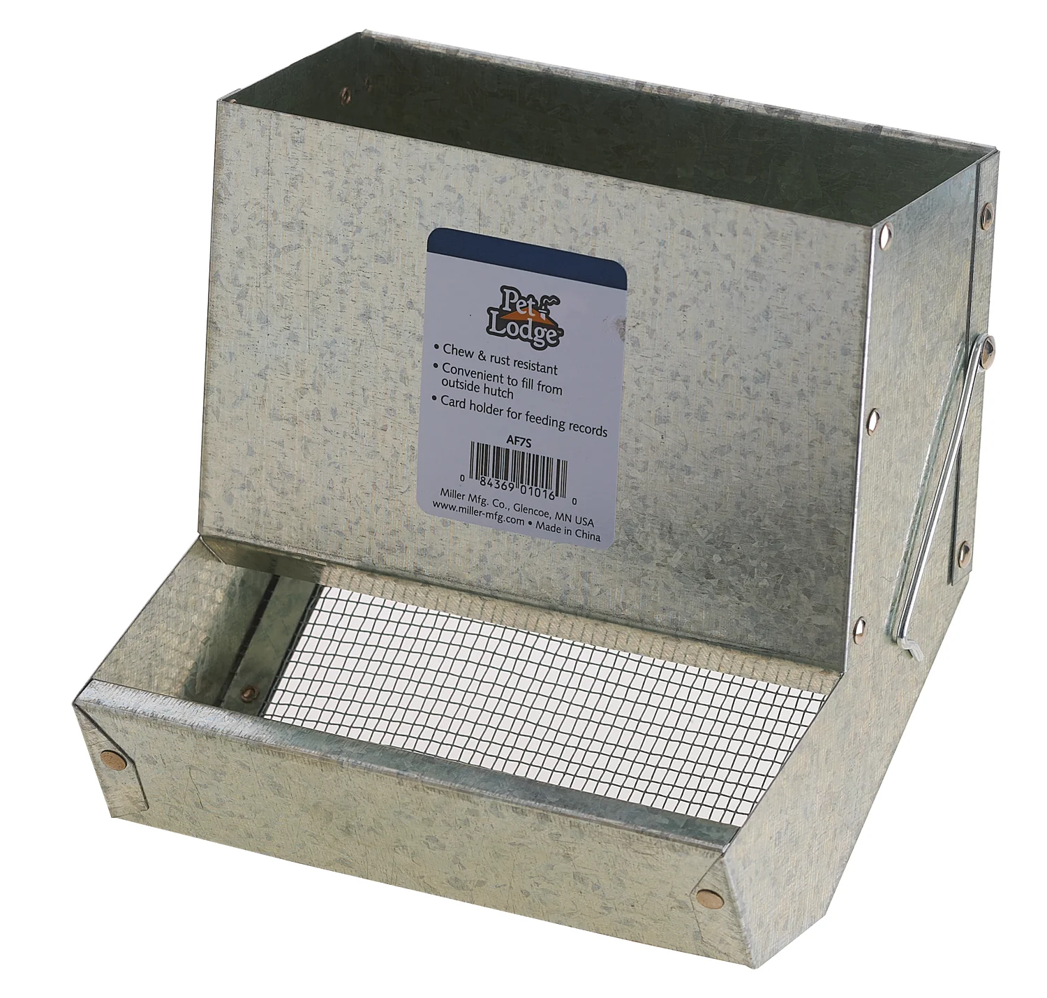Metal Small Animal Feeder with Lid - Image 8