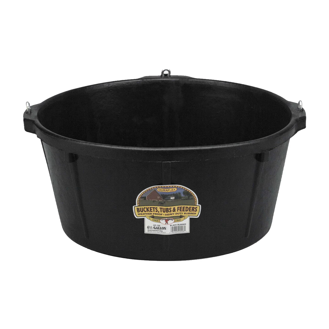 6.5 Gallon Rubber Feeder Tub with Hooks