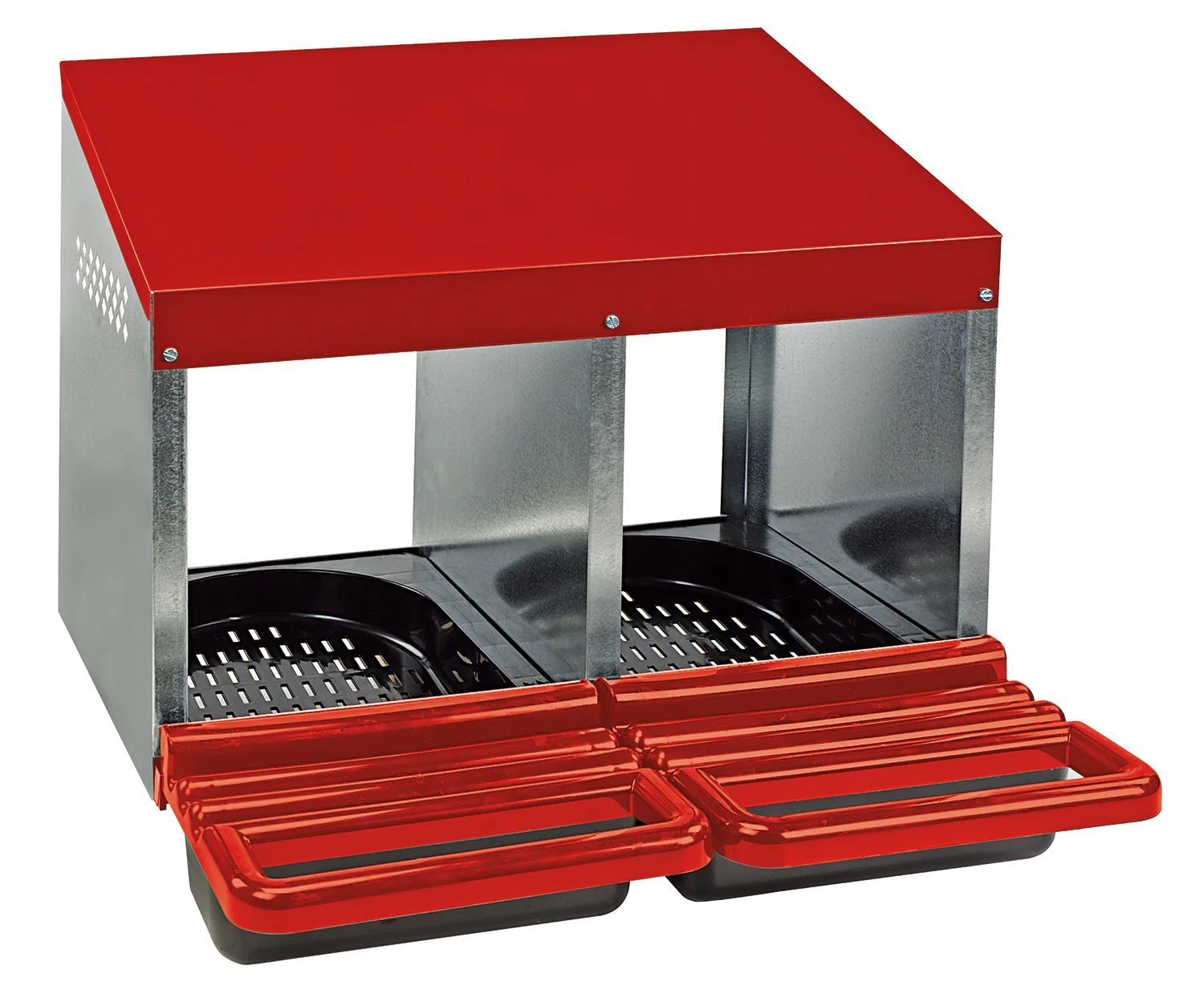 Galvanized Nesting Box with Plastic Basket - Image 5